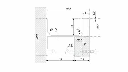 Мебельная ручка GOLA BALANCE RP054BL.1/000/2900, RP054BL.1/000/2900