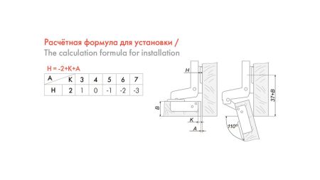 Мебельная петля с пружиной обратного хода PUSH H690C02/0112, H690C02/0112