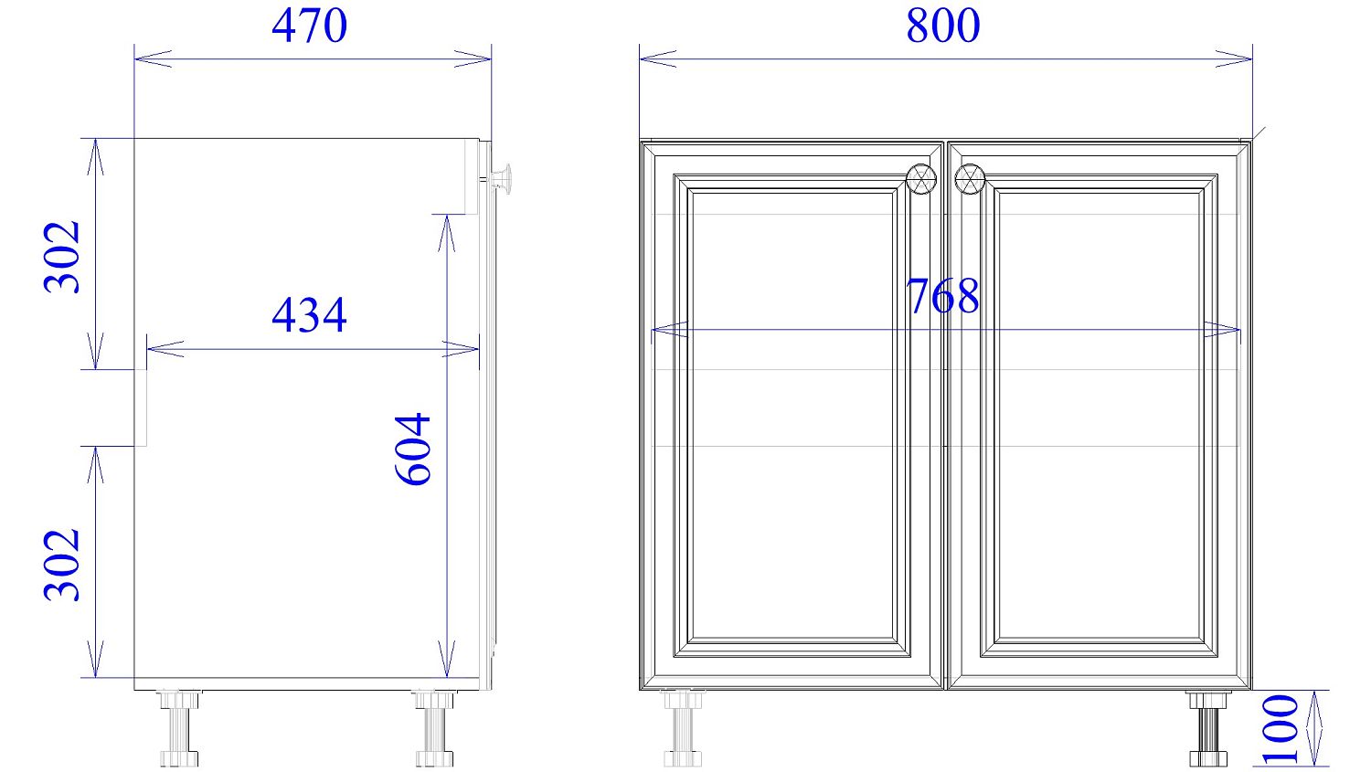 Стол под мойку СМ-80, Бьянка (800*470*820) Белый, 21111