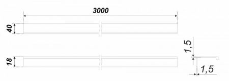 Мебельная ручка, RP001BL.1/000/3000