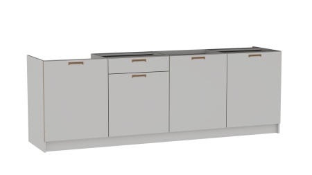 Стол С-240, Смарт (2400*566*820) Серый, 22604