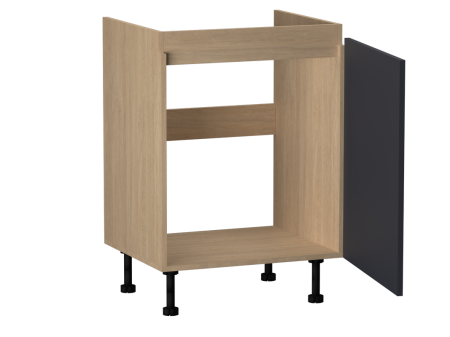 Стол под мойку СМ-60, Женева (600*520*870) Дуб Палермо/Синий матовый, 22510