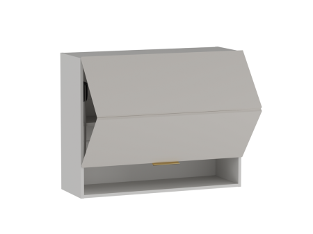 Шкаф  ШГ-90СМГ, Монза (900*316*720) Экокожа Бежевый, 23160