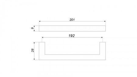 Мебельная ручка QUADRA , RS043W.4/192