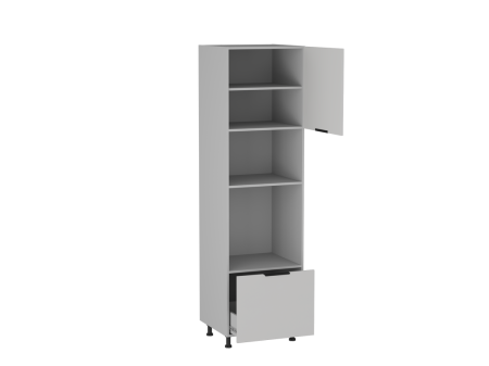 Шкаф-пенал П-1, Ватель (600*566*2166) Экокожа Белый, 23931