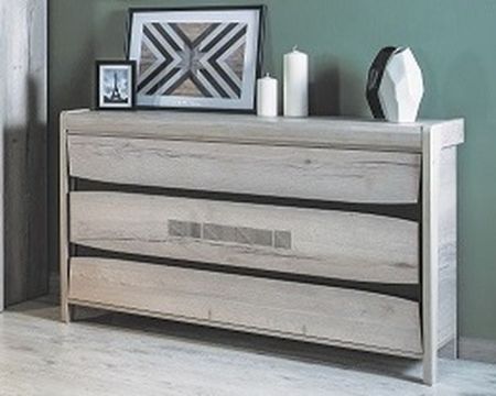 Комод, Мале (1244*434*834) Дуб галифакс белый, 11203