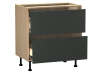 Стол с ящиками СЯ-80 (2), Женева (800*520*870) Дуб Палермо/Зеленый матовый, 21923