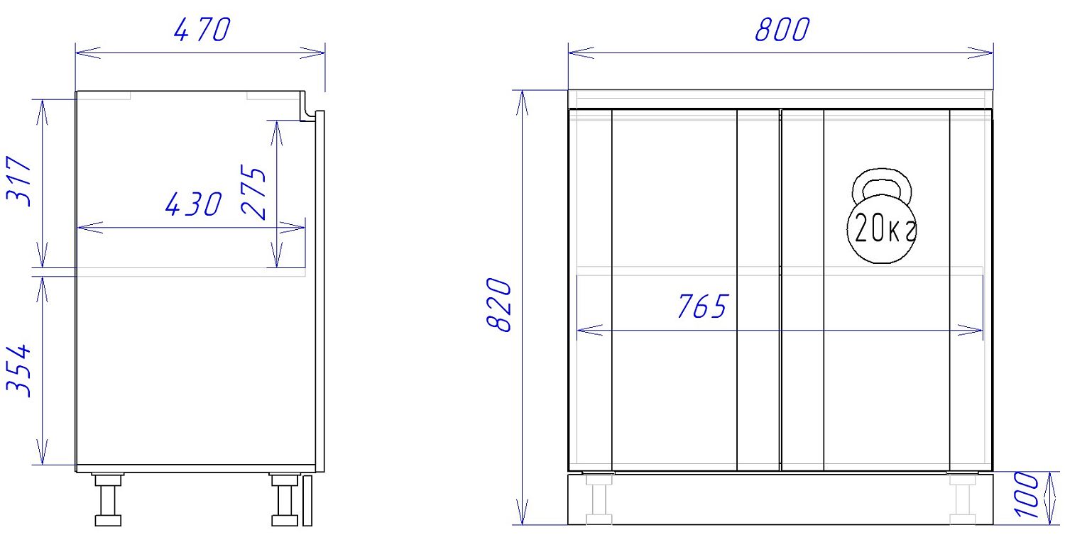 Стол С-80, Сити (800*470*820) Дуб Галифакс натуральный, 20806