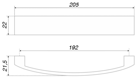 Мебельная ручка, RS191BN.4/192