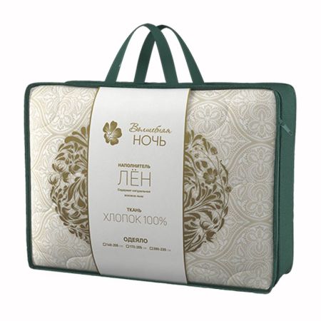 Одеяло 200*220 см Лён стеганое , Волшебная ночь Бежевый, 738240