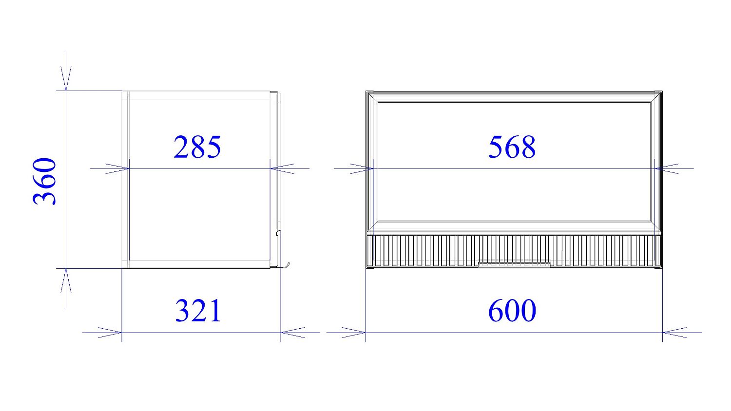 Шкаф под вытяжку ШВ-60 (360), Берта (600*321*360) Светлый Мокко, 22967