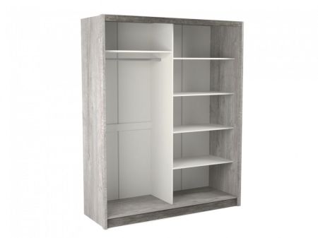 Шкаф-купе 2-х дверный 2300, Денвер (1778*631*2300) Риббек серый, 11727