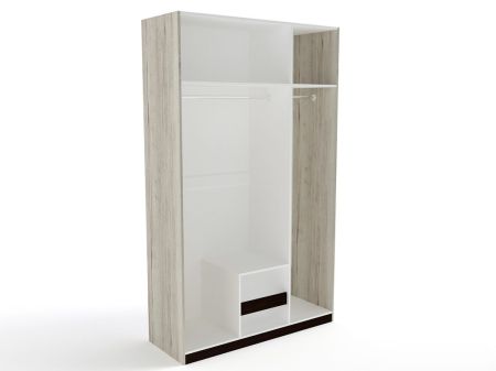 Шкаф 3-х дверный, Мале (1366*544*2278) Дуб галифакс белый, 11212