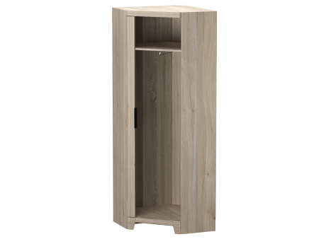 Шкаф для одежды угловой, дверь зеркальная, Юта (754*754*2100) Дуб Мария