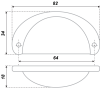 Мебельная ручка, RS092AB.15/64