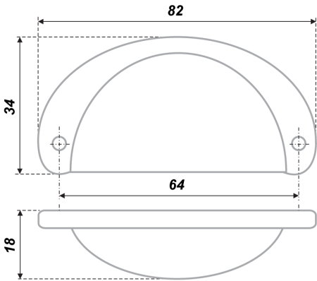 Мебельная ручка, RS092AB.15/64