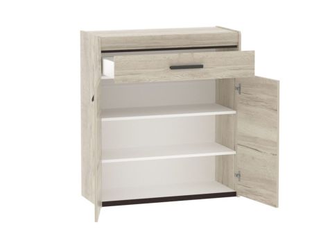 Тумба 900 ПМ-4 высокая, Мале (900*384*1020) Дуб галифакс белый, 50503