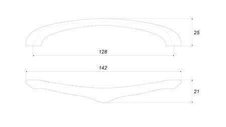 Мебельная ручка, RS511AC.1/128