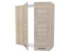 Пенал угловой ПУ-1216 (960), Дублин (1216*400*1548) Дуб галифакс белый, 21676