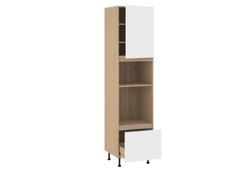 Пенал П-1В, Женева (600*586*2456) Дуб Палермо/Белый матовый, 22439