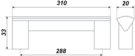 Мебельная ручка, RS050AL.16/288