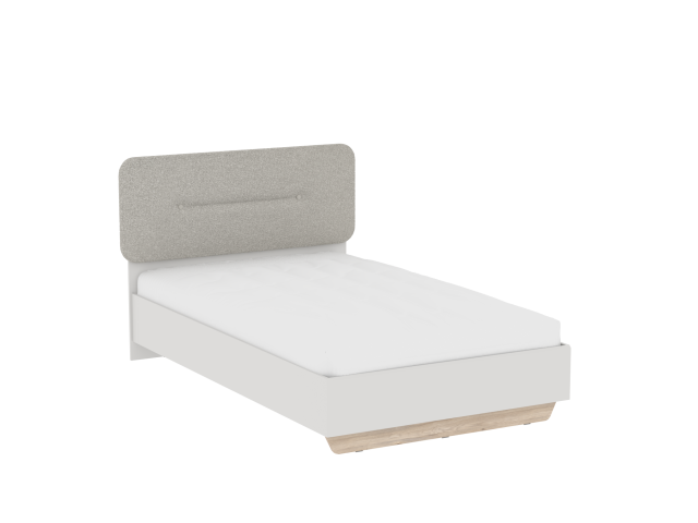 Кровать 1200 с темной мягкой вставкой NEW и подъемным механизмом, Аврора Дуб Мария/Кашемир