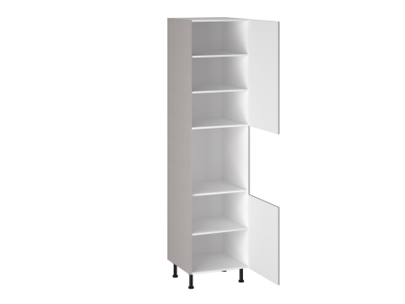 Шкаф-пенал 960 ПГ-60 бока МДФ, Виста (600*586*2456) Экокожа Бежевый, 26489