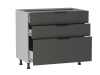 Стол с ящиками СЯ-90 (176/356), Ватель (900*523*820) Экокожа Серый, 23321