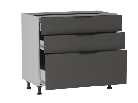 Стол с ящиками СЯ-90 (176/356), Ватель (900*523*820) Экокожа Серый, 23321