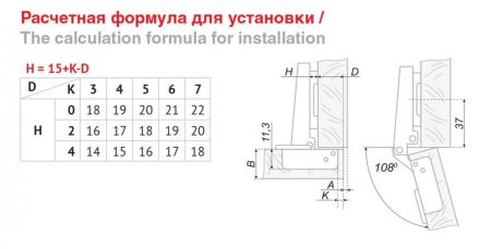 Мебельная петля, H102A02/0112