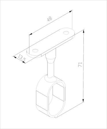 Elips Крепление к полке для овальной штанги  30х16, бронза матовая, AA0035.VP000.BZMPC.CD