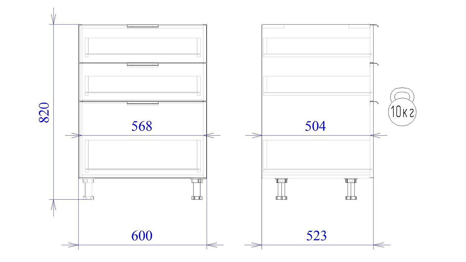 Стол с ящиками СЯ-60 (176/356), Монза (600*523*820) Экокожа Бежевый, 23119