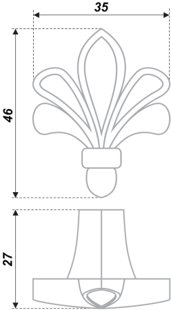 Мебельная ручка, RC423CP/W.4