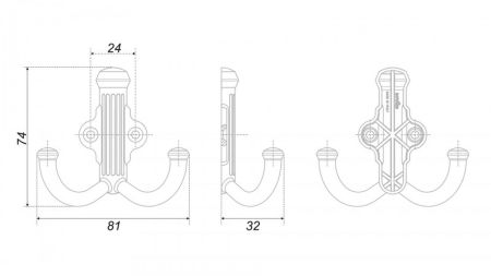 Мебельный крючок RIGATA, K251AC.6