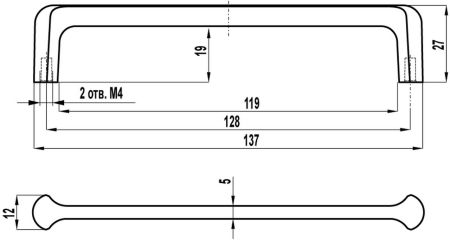 Ручка FS-212 128 №9 Черный матовый, FS-212 128