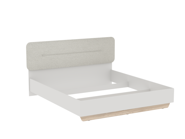 Кровать 1800 со светлой мягкой вставкой NEW, Аврора Дуб Мария/Кашемир