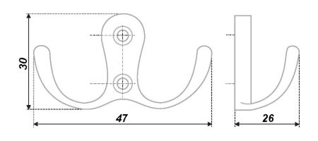 Мебельный крючок, K207SC.7