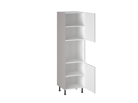 Шкаф-пенал ПГ-60 бока МДФ, Виста (600*586*2216) Экокожа Бежевый, 26473