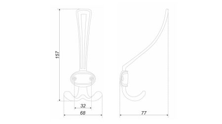 Мебельный крючок LORD, K306BAZ.2