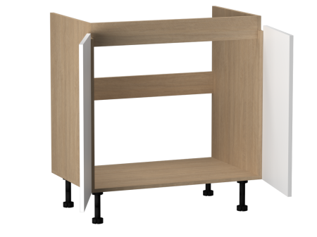 Стол под мойку СМ-80, Женева (800*520*870) Дуб Палермо/Белый матовый, 22411