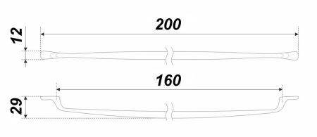Мебельная ручка, RS220SG.4/160