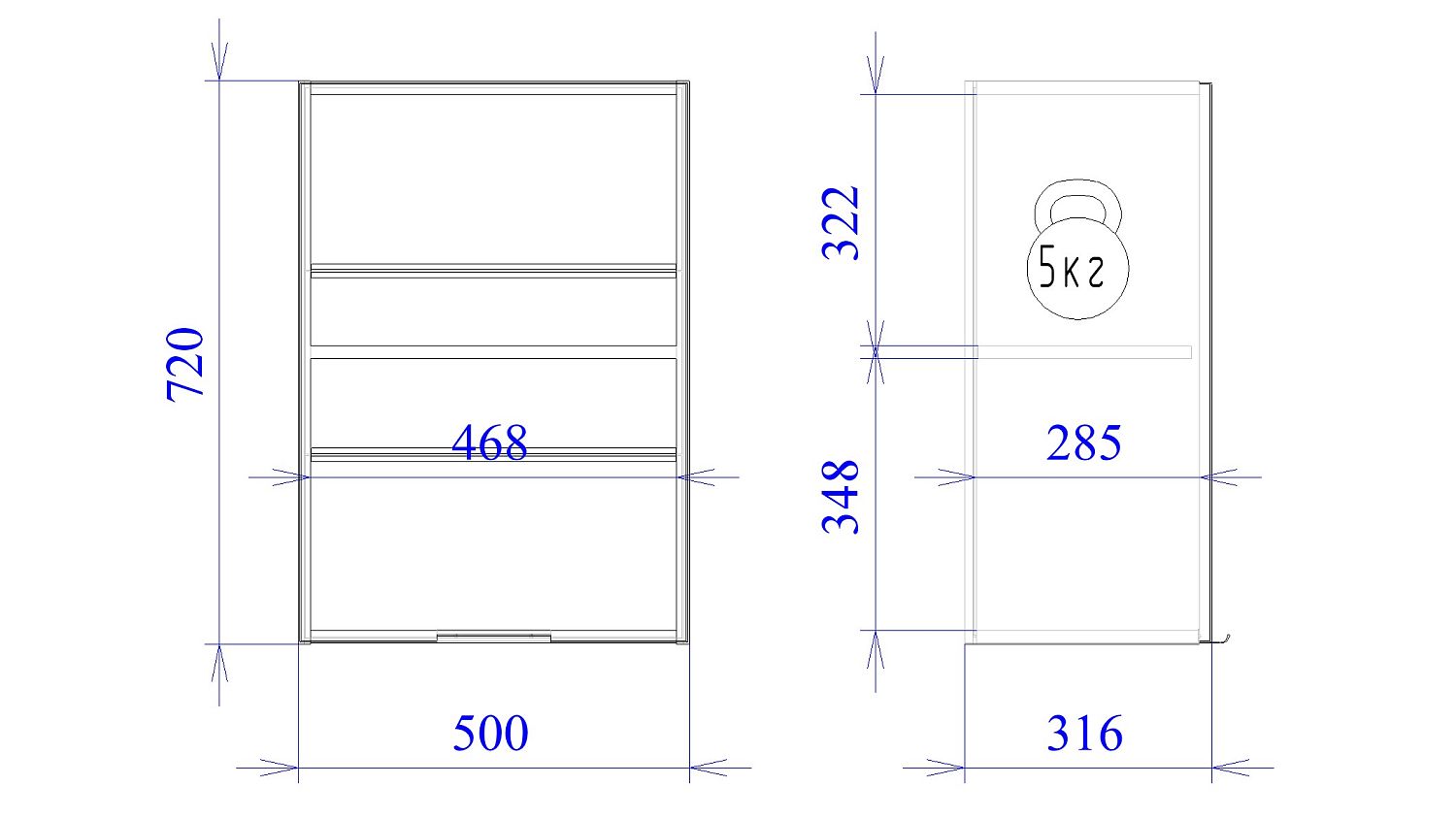 Шкаф  ШГ-50, Монза (500*316*720) Экокожа Бежевый, 23142