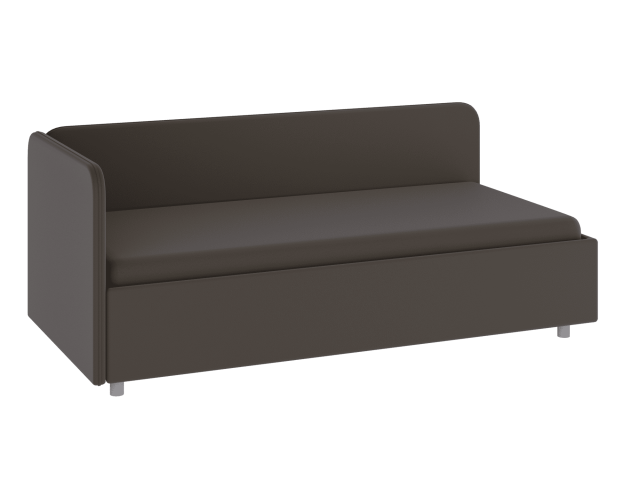 Кровать велюр  левая  с матрасом