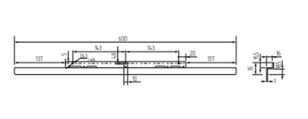 Термоизоляционная планка универсальная серая, 10753