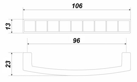 Мебельная ручка, RS120MAB/Bg.4/96