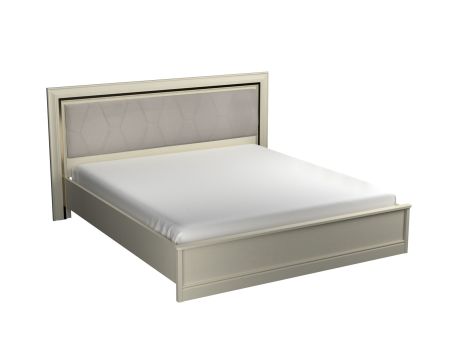 Кровать 1800 с мягкой вставкой изголовья и подъемным механизмом, Сиена (2090*2110*1100), Береза бежевая