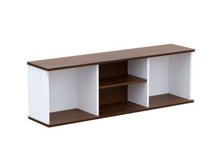 Шкаф-полка навесная, Кантри (1236*292*431) Сосна Андрерсен/Орех Риббек темный, 30907