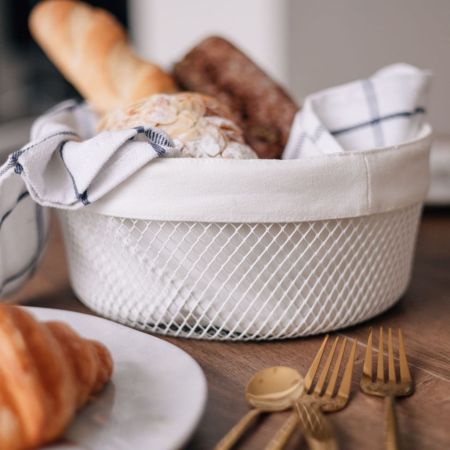 Корзина  для хлеба круглая (225*225*100) Белый, LB-7 WT