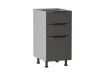 Стол с ящиками СЯ-40 (176/356), Ватель (400*523*820) Экокожа Серый, 23316