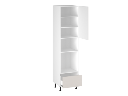 Шкаф-пенал 960 П-1, Виста (600*586*2456) Экокожа Белый, 26278